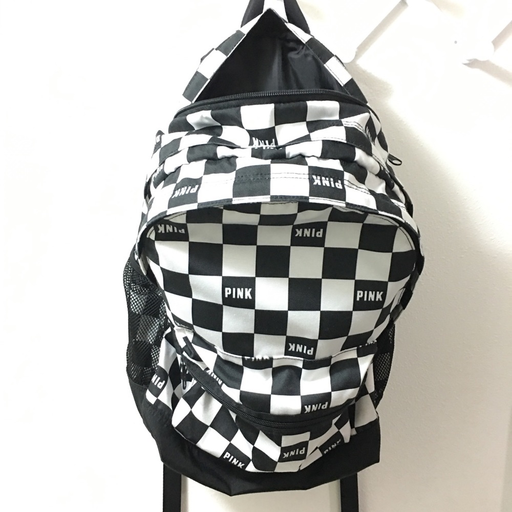 NEW Victoria’s Secret PINK Checker Backpack RARE - Picture 13 of 16